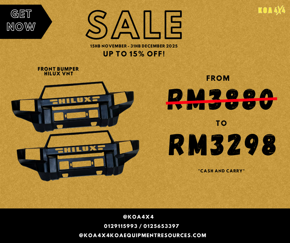 Built Tough With Koa4x4 : FRONT BUMPER HILUX VNT