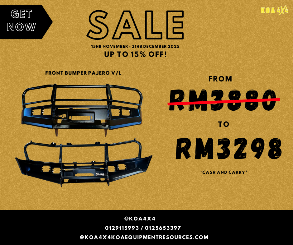 Built Tough With Koa4x4 : FRONT BUMPER PAJERO V/L
