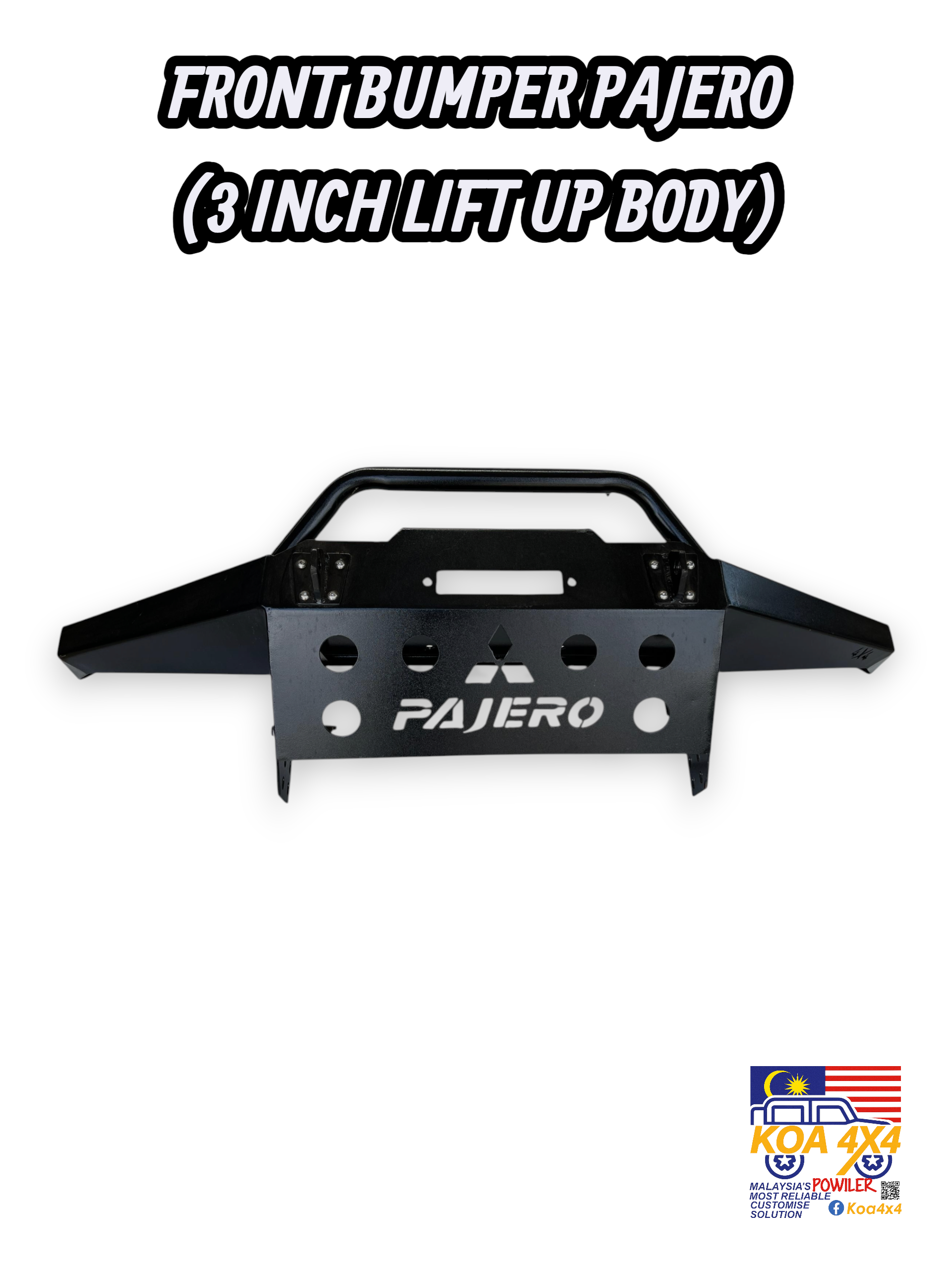 FRONT BUMPER PAJERO (3 INCH LIFT UP BODY)