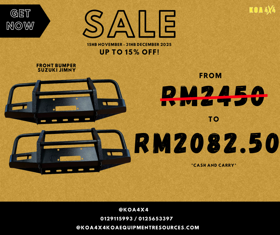 Built Tough With Koa4x4 : FRONT BUMPER SUZUKI JIMNY