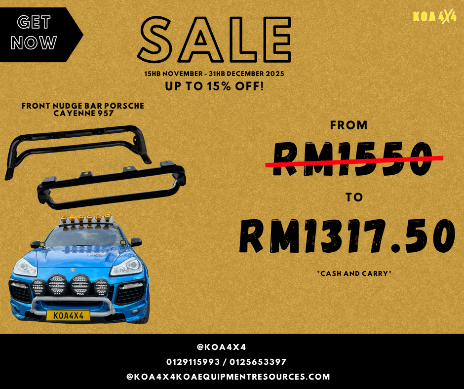 Built Tough With Koa4x4 : FRONT NUDGE BAR PORSCHE CAYENNE 957