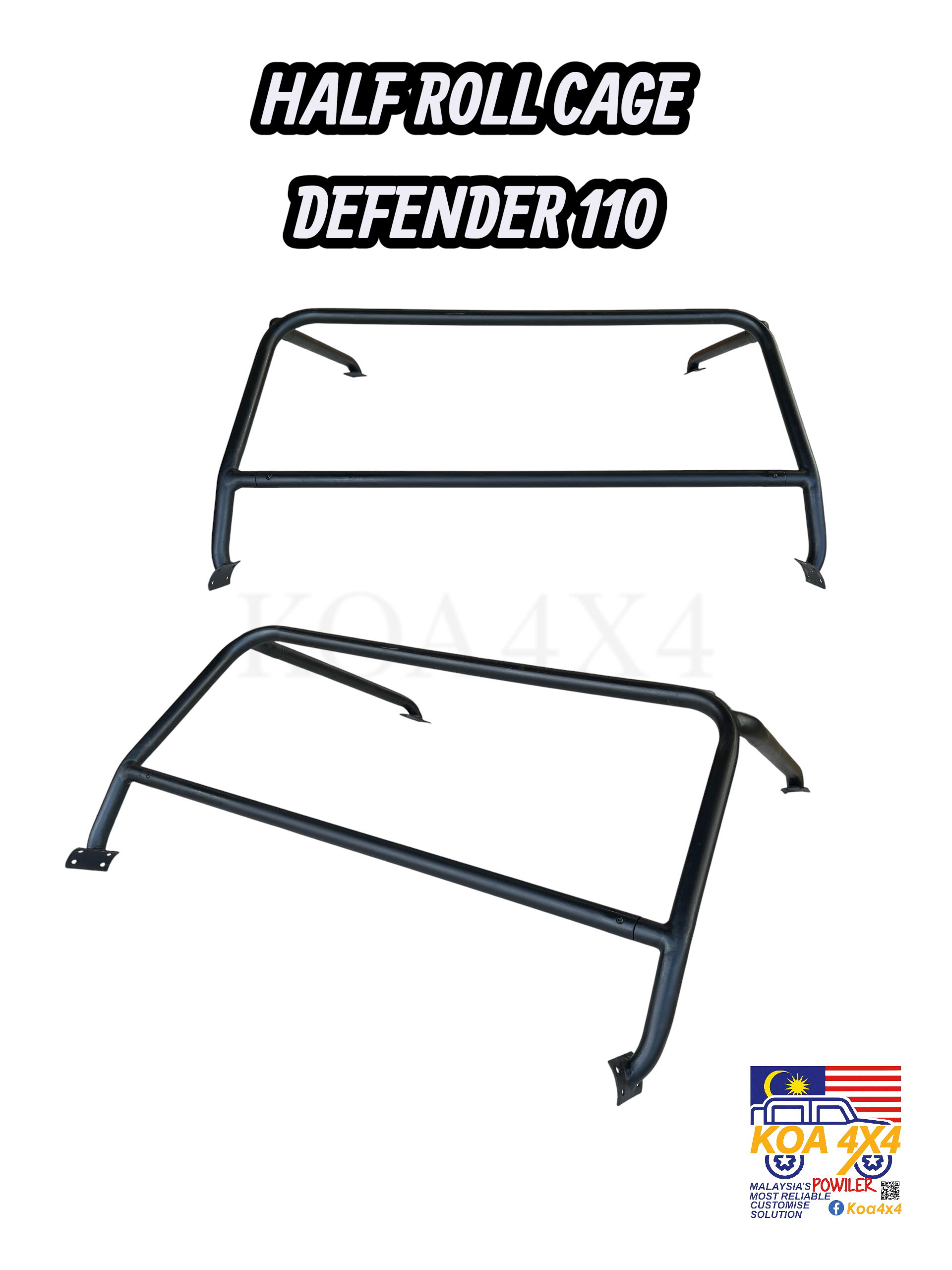 HALF ROLL CAGE  DEFENDER 110
