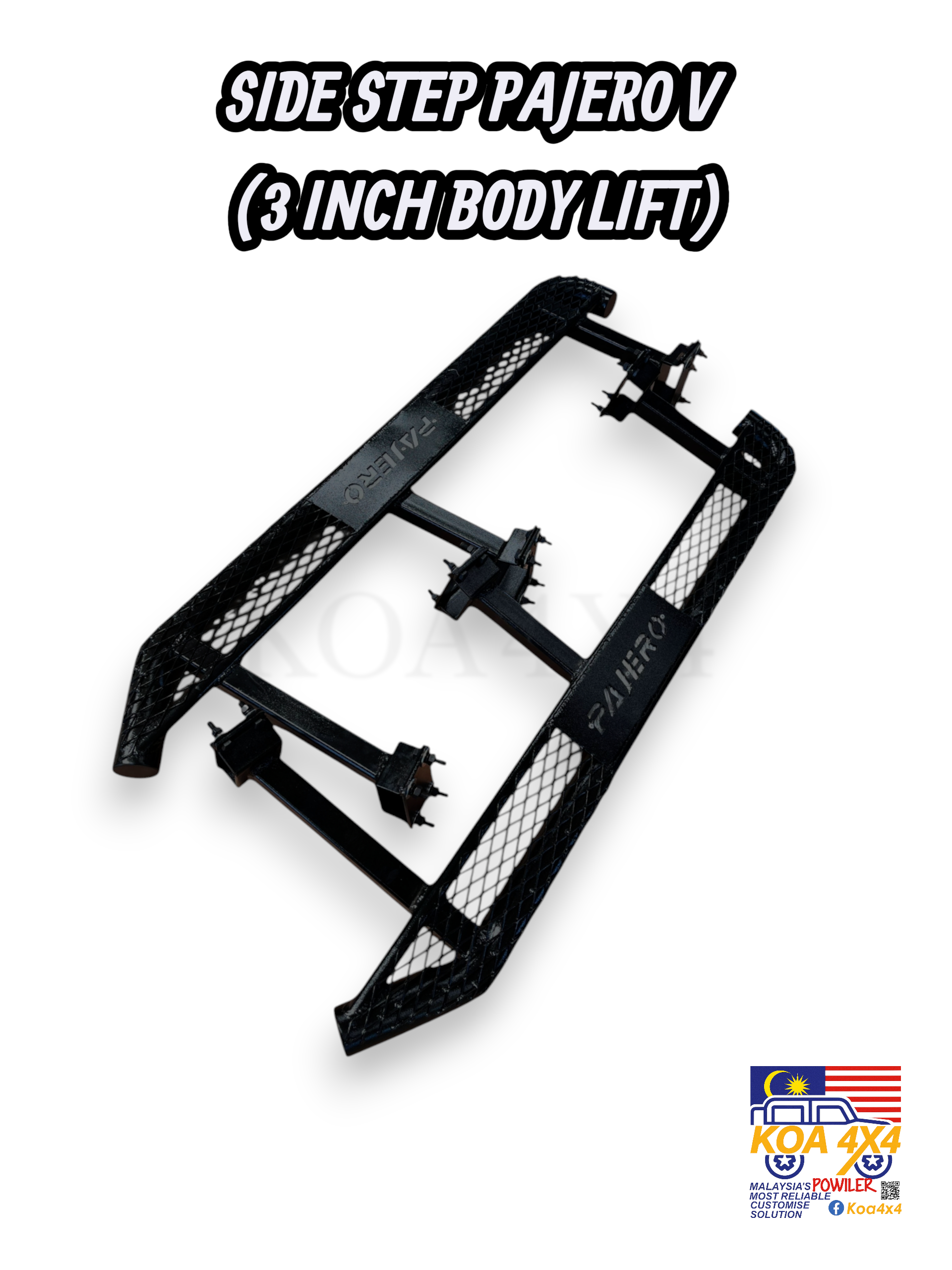 SIDE STEP PAJERO V (3 INCH BODY LIFT)