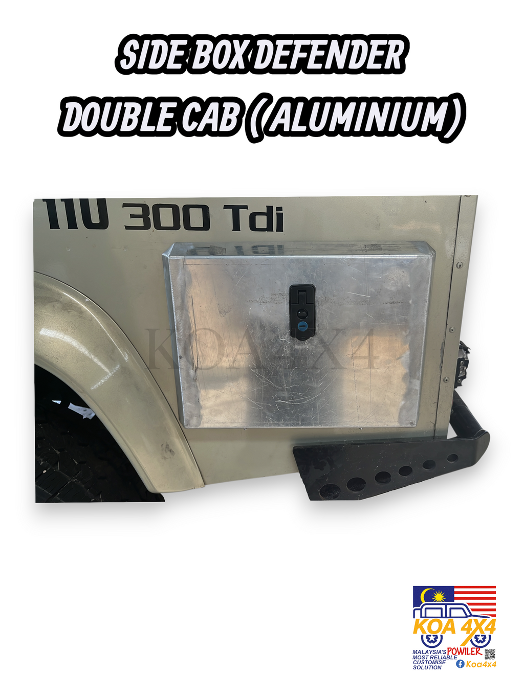 SIDE BOX DEFENDER DOUBLE CAP (ALUMINIUM)