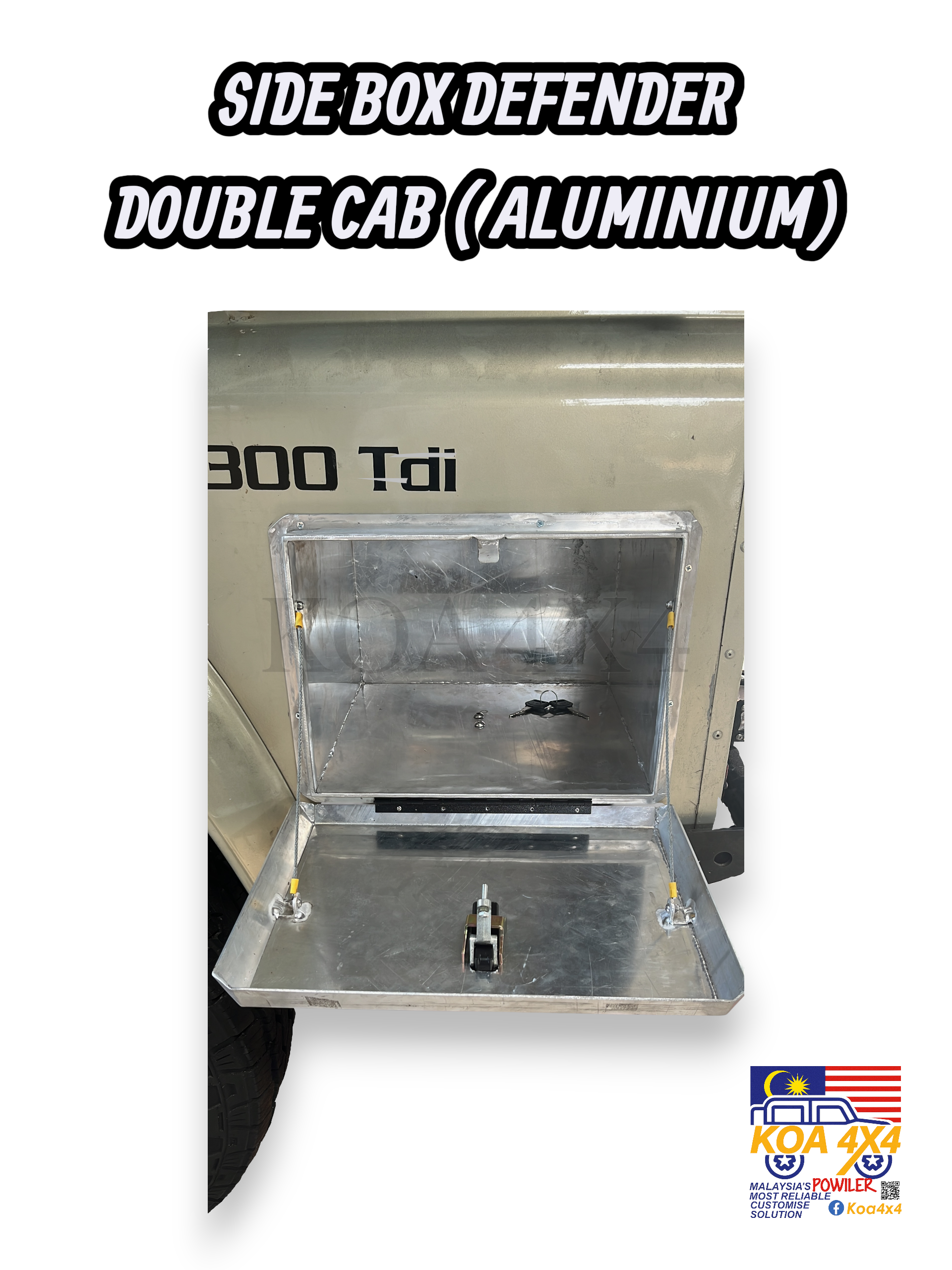 SIDE BOX DEFENDER DOUBLE CAP (ALUMINIUM)